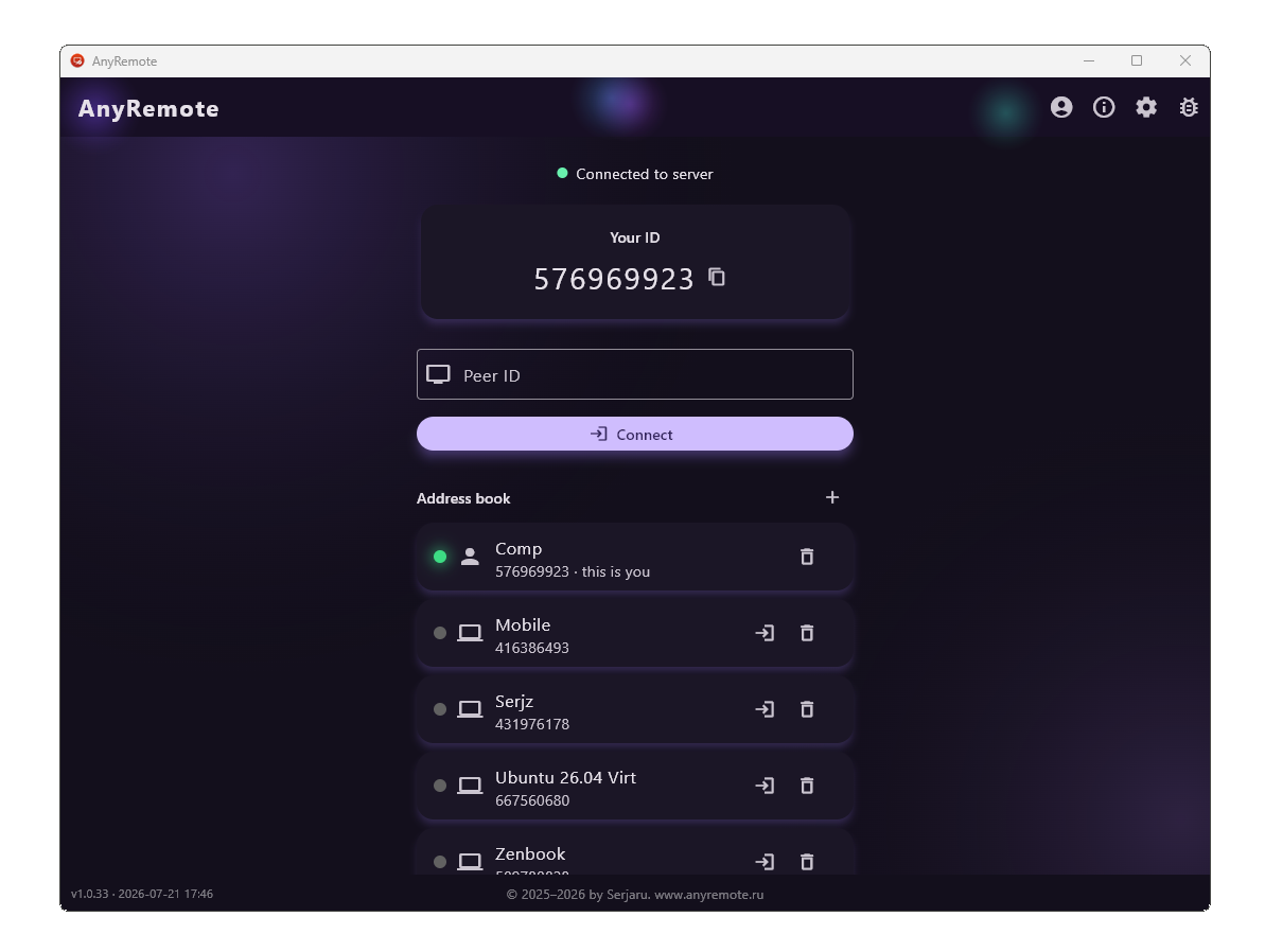 Fernzugriff auf Ihren Computer — AnyRemote